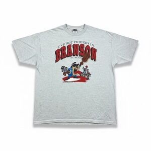 Vintage 1992 Taz Looney Tunes Branson Missouri Artex T-Shirt Gray Mens XL USA